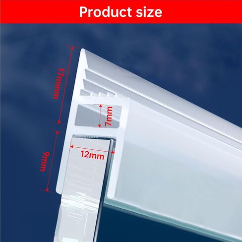 شريط ختم باب دش ، 120 "Soft Loveless Glass Sweep Seal Seal لإيقاف تسريبات الدش H من النوع ، مناسبة للباب الزجاجي 12 مم (1/2") in Kuwait
