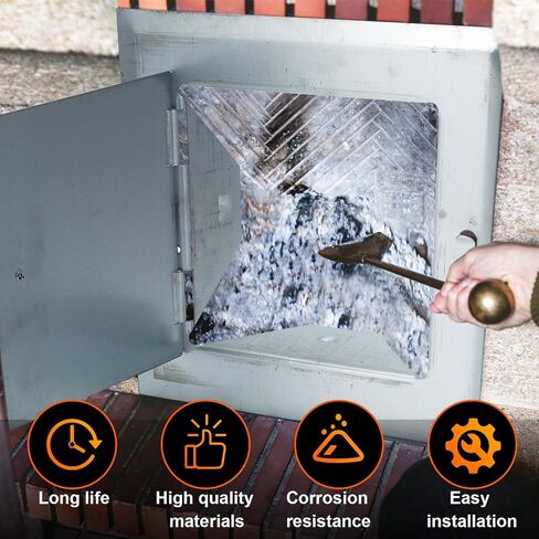2 Pack 8" x 8" Steel Clean Out Door, Fireplace Chimney Cleanout Door for Indoor Outdoor Wall Chimney (Sliver) in Saudi Arabia