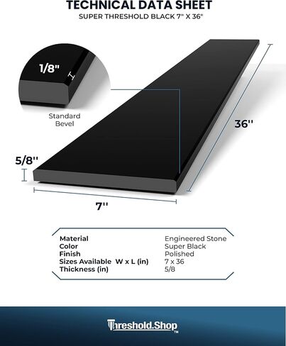 7 Inch Super Threshold Engineered Marble Saddle - 7 Inch Width 36 Inch Length (Super White) in Kuwait
