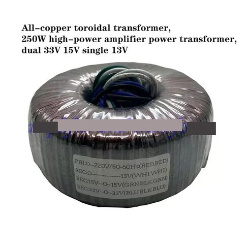 1pcs All-Copper toroidal Transformer 250W high-Power Amplifier Power Transformer Dual 33V 15V Single 13V in Kuwait