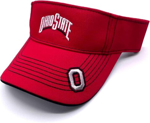 Officially Licensed Ohio State Visor Hat Classic Edition Adjustable Team Logo Embroidered Cap (Red) in Saudi Arabia