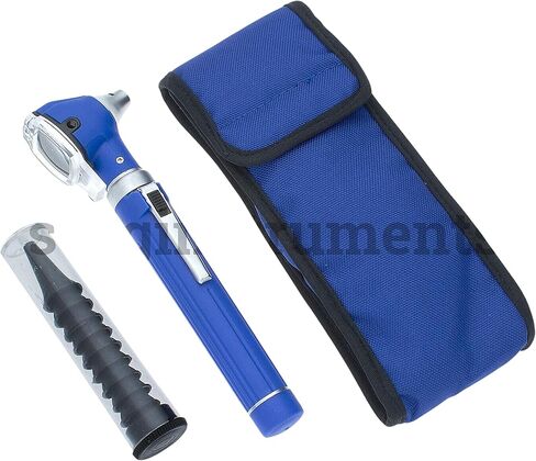 الجراحة عبر الإنترنت الألياف البصرية مصغرة قوس قزح قوس قزح العديد من الألوان - جيب otoscope مع مجموعة التشخيص ENT مع لمبة إضافية تضمنت (الأزرق) in Saudi Arabia