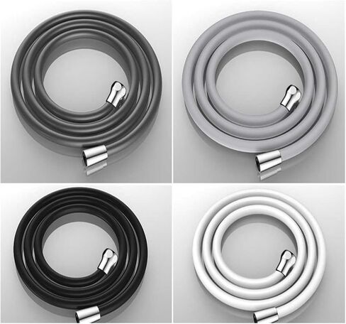 1pc 1.5/2m Soft Silicone 360° Rotation Shower Head Hose(Gray,1.5M) in Saudi Arabia