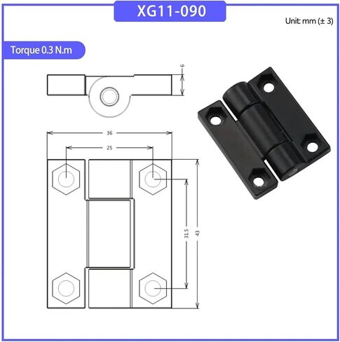 XG11-090-0.3N.m Thickened Damping Shaft Zinc Alloy Hinge 1.5 Inch 1Pcs in Saudi Arabia