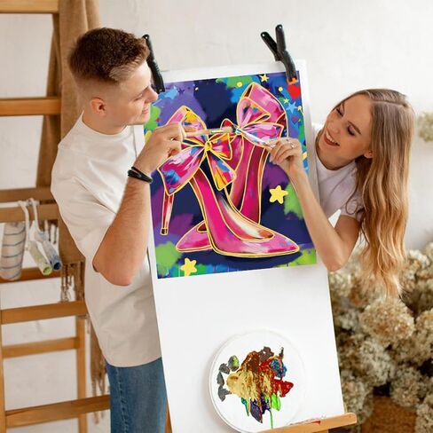 4 أجهزة كمبيوتر مقدمة مسبقة القماش للطلاء للبالغين SIP SIPLE HOILDY SIP and Paint Party Supplies Laughes Fair Fair Paint in Saudi Arabia
