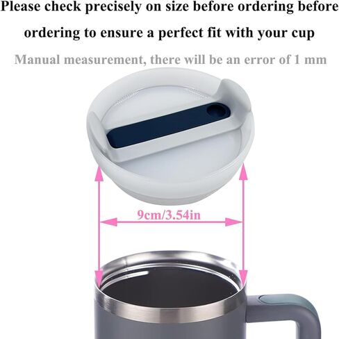 40 OZ Tumbler Lids for Stanley Cup, 2 Pack Replacement Lids Fit for Stanley Adventure Quencher,Replacement Spill Proof Splash Resistant Tumbler Lids, Reusable Tumbler Cover for Stanley (Black Brown) in Saudi Arabia