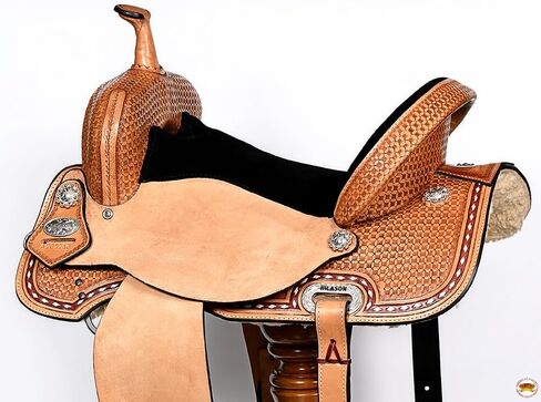 Hilason Flex Tree Western Horse Saddle في مسار برميل الجلود الأمريكي | للخيول in Saudi Arabia