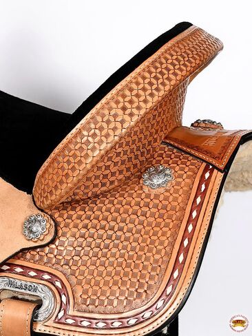 Hilason Flex Tree Western Horse Saddle في مسار برميل الجلود الأمريكي | للخيول in Saudi Arabia