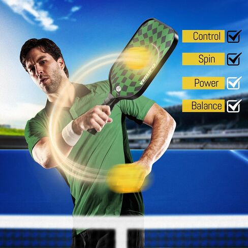 Pickleball Paddles, T700 Carbon Fiber Pickleball Paddle, 16MM Polypropylene Honeycomb Core, Great Grit & Spin, USAPA Approved Pickleball Thermoformed Racket with Traction and Stability in Saudi Arabia