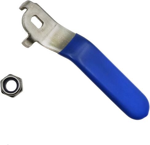 1 PCS Ball Valve Handle DN20 Blue Lever Handle Ball Valve for Outdoor Faucet Replacement Service Hose Nozzle with Nut (Hole:5x8x2mm) in Kuwait