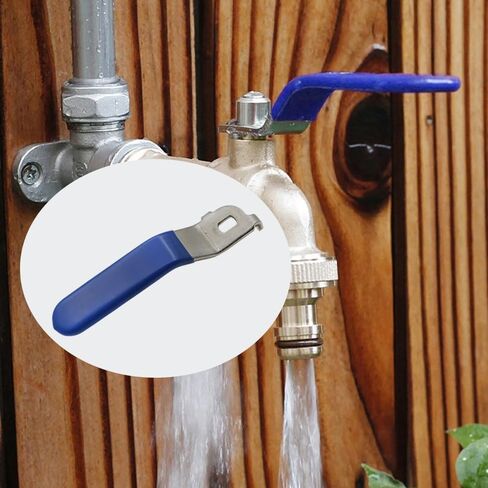 1 PCS Ball Valve Handle DN20 Blue Lever Handle Ball Valve for Outdoor Faucet Replacement Service Hose Nozzle with Nut (Hole:5x8x2mm) in Kuwait