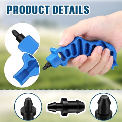 Honoson 51 Pcs Drip Irrigation Hole Punch Tool Set, Drip Irrigation Punch Tool 50 Pcs 1/4 Inch Goof Plugs for Outdoor Garden Lawn Pipe System Hose Tubing(Fresh Style) in Kuwait