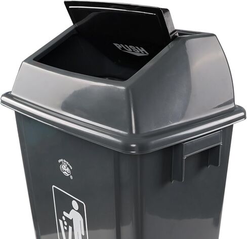 4-Pack 13 Gallon Plastic Kitchen Trash Cans with Swing Lid, Durable Commercial Swing Top Garbage Bin for Office, Patio, Restaurant, Garage in Saudi Arabia