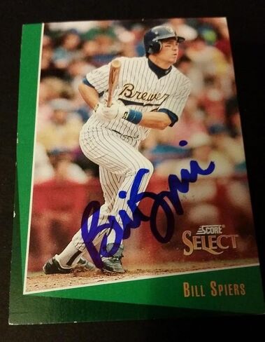 Bill Spiers Brewers 1993 Score Select #259 Astros Authentic Signed Autograph JG2 - MLB Autographed Baseball Cards in Saudi Arabia