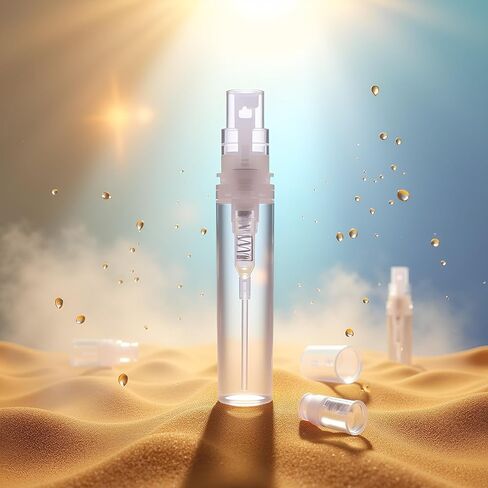 5Pcs 2ml Clear Mini Empty Perfume Bottle,Protable Liquid Container Atomizer Bottles Plastic Sample Bottles Spray Refillable Containers Bottle in Saudi Arabia
