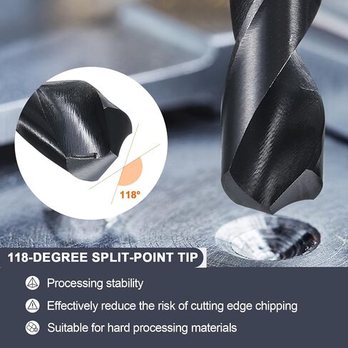 uxcell 16.5mm Drill Bit 12mm Reduced Shank 3-Flat M35 5% Cobalt High-Speed Steel Twist Nitriding Black 118° Bits for Hard Metal Stainless Steel,1pcs in Saudi Arabia