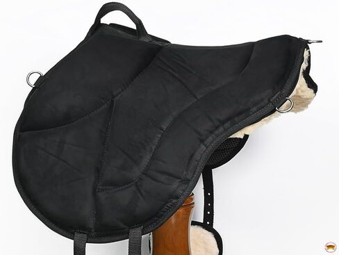 HILASON Horse Bareback Saddle Ride On Pad Anti Slip Base Black in Saudi Arabia