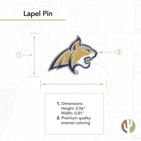 Desert Cactus Montana State University Lapel Pins Bobcats MSU Logo Enamel Made of Metal (Pin A) in Saudi Arabia