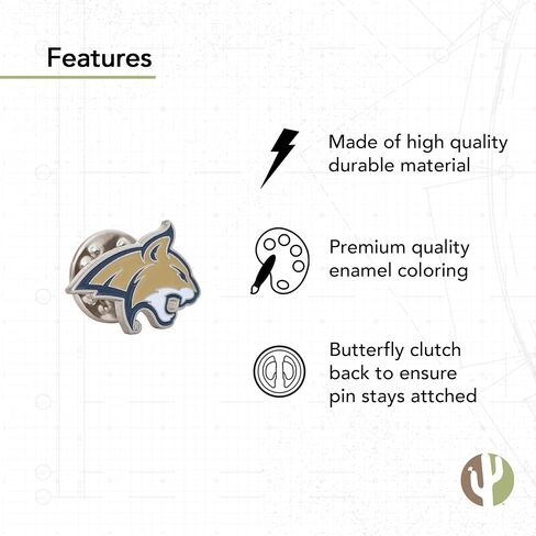 Desert Cactus Montana State University Lapel Pins Bobcats MSU Logo Enamel Made of Metal (Pin A) in Saudi Arabia