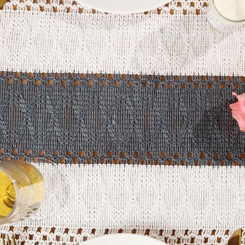 Boho Table Runner with Tassels 48 Inches Long Beige Soft Cotton Farmhouse Rustic Modern Spring Dining Coffee Small Table Runner for Festival Party Home Christmas Decoration in Saudi Arabia