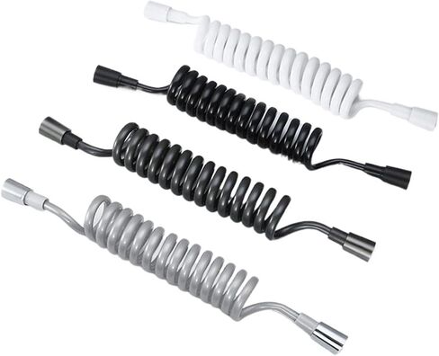 1pc 1.5m/2m Spring Flexible for Water Plumbing Toilet Bidet Sprayer Bathroom Accessories(Gun grey,1.5m) in Saudi Arabia