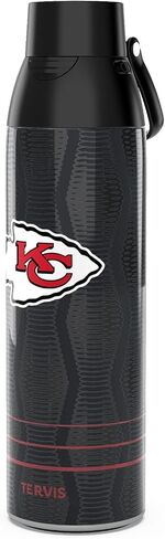 Tervis Venture Water Bottle NFL® Kansas City Chiefs - Full Speed Triple Walled Insulated Tumbler Travel Cup Keeps Drinks Cold & Hot, 36oz, Stainless Steel in Saudi Arabia
