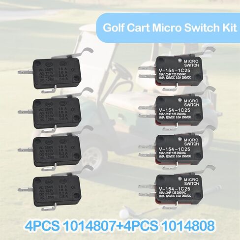 Golf Cart Micro Switch Kit 4PCS 1014807 & 4PCS 1014808 لـ Club Car Golf Cart DS Precedent (1982-Up) & Tempo (2018-up) in Saudi Arabia
