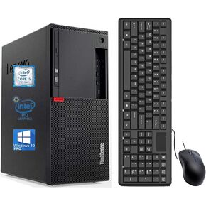 Lenovo ThinkCentre M910T Micro Tower PC Desktop Computer, Intel Core i5-7600 Up to 4.1GHz, 16GB RAM, 512GB SSD, Keyboard&Mouse, Wi-Fi, Bluetooth, DisplayPort, HDMI 4K Support, Windows 10 Pro (Renewed)