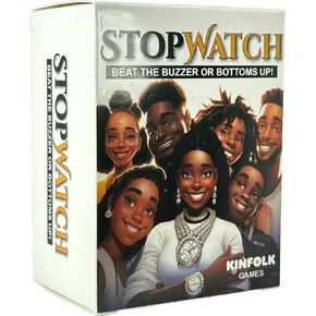 Stopwatch Black-Owned Urban Party Drinking Card Game for Celebrating Black Culture, Hilarious Challenges, Fun Entertainment, and Unforgettable Adult Nights and Lively Group Parties