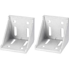 uxcell 2Pcs Inside Corner Bracket Gusset, 78x78x79mm 8080 Angle Connectors for 4080/8080 Series Aluminum Extrusion Profile Silver