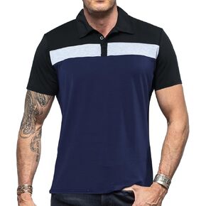 Lexiart Mens Fashion Polo Shirts Short Sleeve Regular Fit Golf Shirts Button Basic Cotton Polo T Shirts
