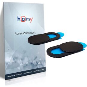 homy Black Web Camera Sliding Cover kit [2-Pack]. Laptop Webcam Strong Adhesive Protector only 0.7mm Thin Compatible with Any Desktop Computer, laptops, MacBook, iMac etc.