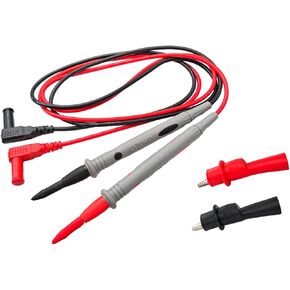 مع مشابك التمساح الملولبة، مشبك مسبار اختبار الموز 4 مم مناسب لمعظم أجهزة القياس الإلكترونية الرقمية المتعددة، كابل اختبار المشبك متر استبدال أحمر أسود. (10 أ) in Kuwait