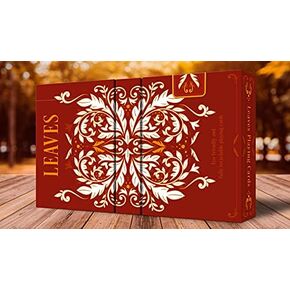 Leaves Autumn Playing Cards Standard Edition (Red) & Clear Protective Playing Cards Case