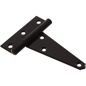 852565 Heavy Duty T-Hinges Black 4" - 2 Pack