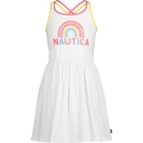 Nautica Girls' Sleeveless Printed Tank Dress