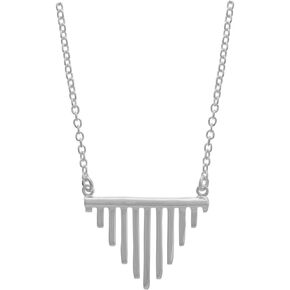 Boma Jewelry Sterling Silver Triangle Fringe Necklace, 20 Inches