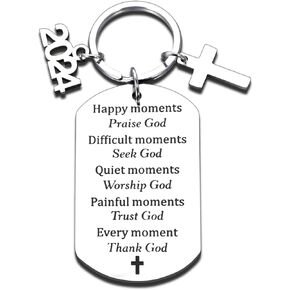 2024 Graduation Gifts for Her Him Girls Boys Class of 2024 Gifts Keychain, Easter Christian Gifts for Women Men, Middle High School College Senior Masters Degrees PhD Law School Nurse Graduation Gifts