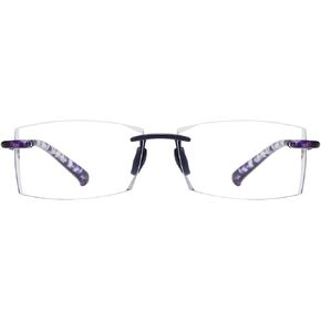 Rimless Reading Glasses Blue Light Blocking Eyeglasses Men Women Frameless Lightweight Computer Readers