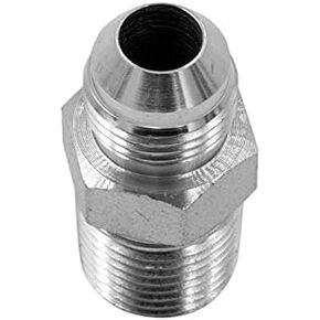 (10-PACK) 1/2" JIC 37 Male x 1/2" NPTF Male Pipe Steel Adapter Flared Tube Fitting Pipe Connector 2404-08-08