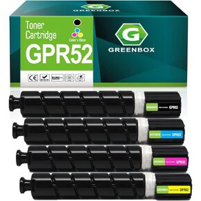 Remanufactured GPR52 Toner Cartridge High Yield Replacement for Canon GPR-52 GPR52 Toner 9106B003 9107B003 9108B003 9109B003 for imageRunner C1325IF Printer (4-Pack)