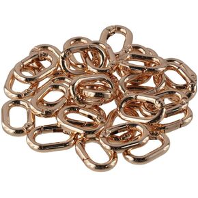 30 Pcs Brass Oval Design Carabiner Keychain Bracelet Keychain Spring Claps Connector for Making Necklaces Bracelets Key Rings