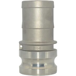 VARMHUS Stainless Steel 316 Hose Barb Fitting Type E Trash Pump Adapter Male Camlock,Type E Cam and Groove Hose Fitting (4")