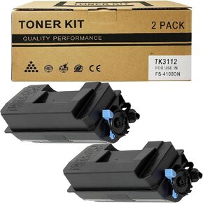 TK-3112 Toner Compatible for Kyocera TK3112 Toner 1T02MT0US0 for Kyocera ECOSYS FS-4100DN Printer High Yield (Pack of 2)