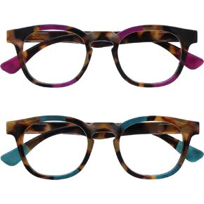 OPULIZE Ava Reading Glasses Flattering Rounded Frame Spring Hinges Scratch Resistant Mens Womens