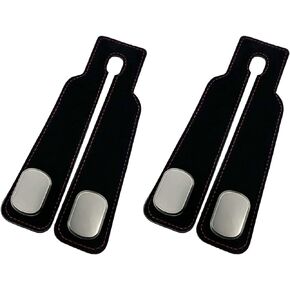 Car Seat Back Double Hook, 2Pcs Leather Car Seat Headrest Double Hooks, 2 in 1 Purse Hook, Automotive Seat Back Organizers for Handbag Coat Mobile Phone Holder