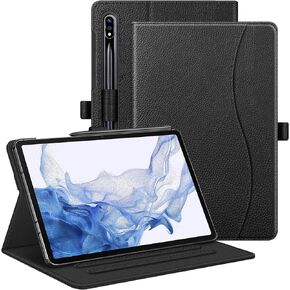 Fintie Case for Samsung Galaxy Tab S8 2022/Tab S7 2020 11 Inch (Model SM-X700/X706/T870/T875/T878), Multi-Angle Viewing Protective Cover with Pocket, Auto Sleep/Wake, Lilac Marble