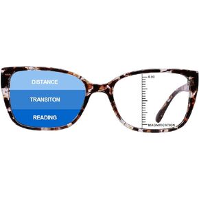 OCCI CHIARI Progressive Multifocus Reading Glasses for Women Fashion Blue Light Blocking Readers 1.0 1.5 2.0 2.5 3.0 3.5