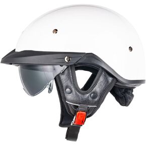 Pit Boss Half Helmet Motorcycle Men Women Dot Approved Novelty Cruiser Retro Half Face Helmets with Visor Custom Fit MH118
