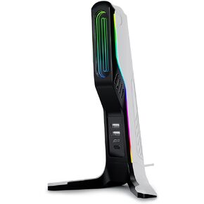 حامل سماعة رأس للألعاب RGB مع منفذين USB ومنفذ واحد من النوع C، حامل سماعة رأس للألعاب للكمبيوتر الشخصي، Xbox One، Xbox Series S/X، PS5، PS4، حامل سماعات الأذن، ملحقات ألعاب المكتب، أسود in Kuwait